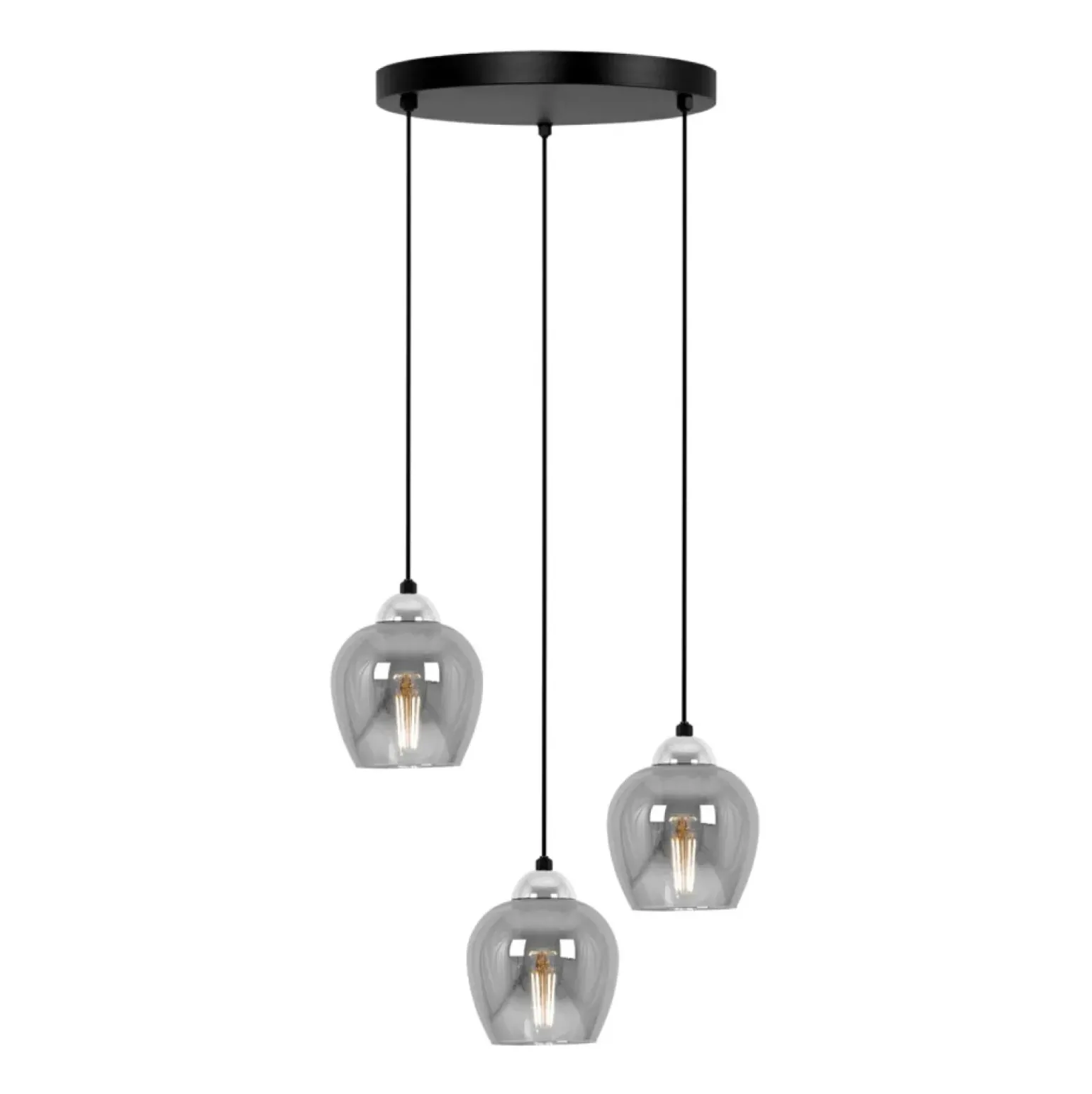 Cheap Dekoracyjna lampa wisząca z kloszami, chrom K-5611 z serii NIRA Żyrandole Nowoczesne
