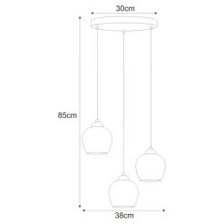 Cheap Dekoracyjna lampa wisząca z kloszami, chrom K-5611 z serii NIRA Żyrandole Nowoczesne