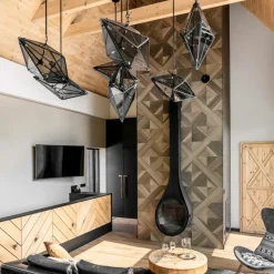 Shop Dekoracyjna lampa wisząca LP-055/1P BK KONSTELACJA | Kaja Oświetlenie Żyrandole Nowoczesne