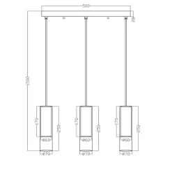 Best Sale Dekoracyjna lampa wisząca nad stół LP-232/3L GD z serii MANACOR | Kaja Żyrandole Nowoczesne