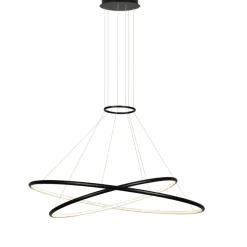 Clearance Dekoracyjna lampa wisząca do salonu LP-940/2P BK CCT HALIFAX | Kaja Żyrandole Nowoczesne