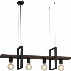 Outlet Dekoracyjna lampa wisząca, z ciemnym drewnem LX 0426 z serii SHELF Żyrandole Nowoczesne