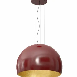 Shop Dekoracyjna lampa wisząca z bordowym kloszem LX 1690 z serii COMPO Żyrandole Nowoczesne