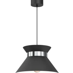 Best Dekoracyjna lampa wisząca ze srebrną obręczą LX 5335 NORGE | Kaja Żyrandole Nowoczesne