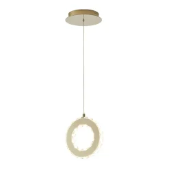 Discount Dekoracyjna lampa wisząca kryształowe koło MD3713-1-3GT GIRONA | Kaja Żyrandole Nowoczesne