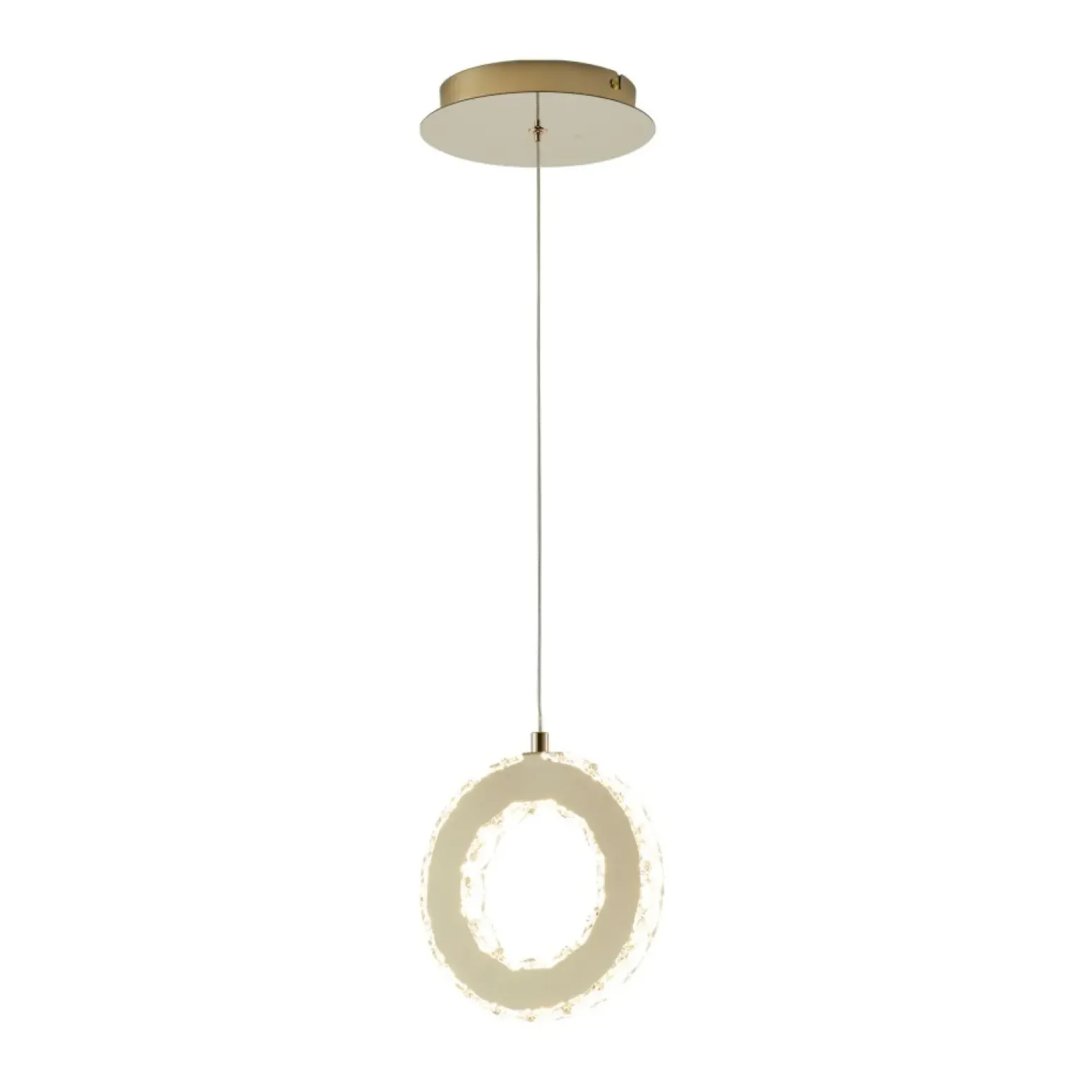 Discount Dekoracyjna lampa wisząca kryształowe koło MD3713-1-3GT GIRONA | Kaja Żyrandole Nowoczesne