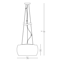 Store Dekoracyjna lampa wisząca P0076-05L-F4FZ CRYSTAL| Kaja Oświetlenie Żyrandole Nowoczesne