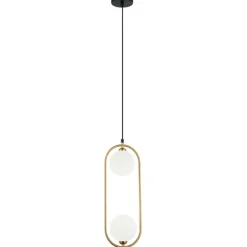 Cheap Dekoracyjna lampa wisząca do sypialni PND-3965-2-BRO z serii LUPUS Żyrandole Nowoczesne