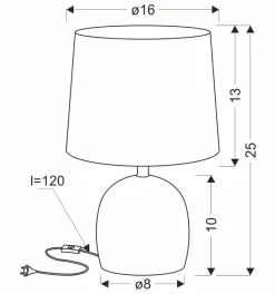 Sklep Kaja Dekoracyjna lampka stołowa z beżowym abażurem 41-24374 z serii ADELINA | Kaja Oś