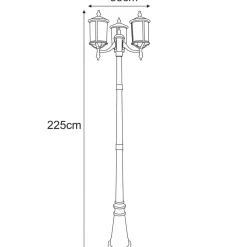 Sklep Kaja Dekoracyjna latarnia, lampa ogrodowa, ochrona IP44 K-8223 z serii MIAMI