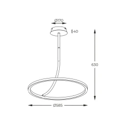 Shop Dekoracyjna, ledowa lampa sufitowa E82907-01 CORIT | Kaja Oświetlenie Żyrandole Nowoczesne
