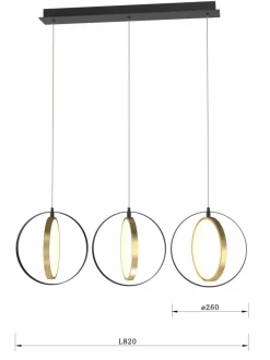 Fashion Dekoracyjna, ledowa lampa wisząca nad stół WF 7134-0310 VALLA | Kaja Żyrandole Nowoczesne