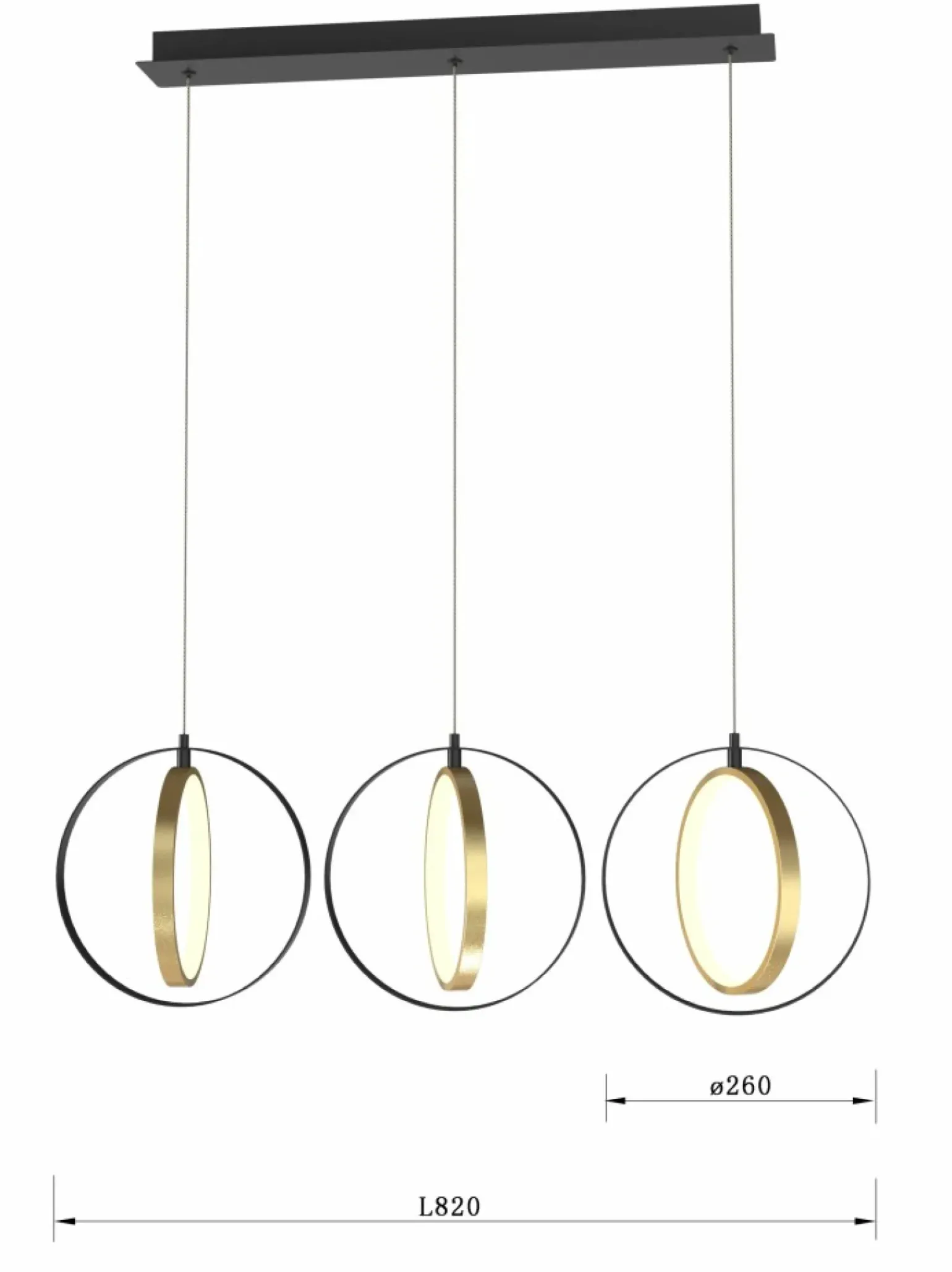 Fashion Dekoracyjna, ledowa lampa wisząca nad stół WF 7134-0310 VALLA | Kaja Żyrandole Nowoczesne