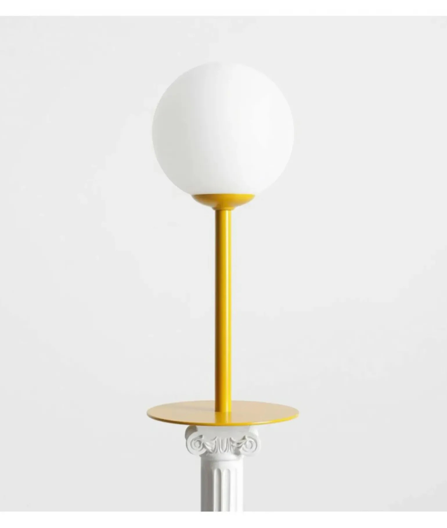 Sklep Kaja Dekoracyjna, musztardowa lampka stołowa do salonu 1080B14 PINNE