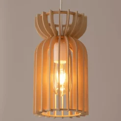 Best Dekoracyjna, naturalna lampa wisząca 10571 KYMI | Kaja Oświetlenie Żyrandole Nowoczesne