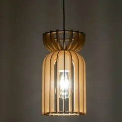 Best Dekoracyjna, naturalna lampa wisząca 10571 KYMI | Kaja Oświetlenie Żyrandole Nowoczesne