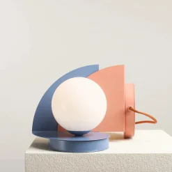 Sklep Kaja Dekoracyjna, niebieska lampka nocna ⌀14cm 1125B16 z serii LOOP | Kaja Oświetleni