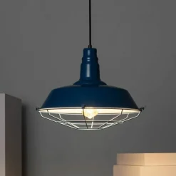 New Dekoracyjna, niebieska lampa wisząca ABR-RRP-N-E27 RETRO | Kaja Żyrandole Nowoczesne