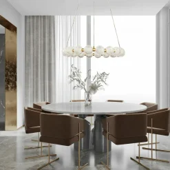 Sale Dekoracyjna obręcz LED z kloszami LP-2202/18P GD DIAMOND | Kaja Żyrandole Nowoczesne