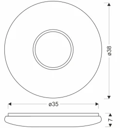 Sklep Kaja Dekoracyjna, płaska lampa sufitowa plafon 13-34250 URAN | Kaja