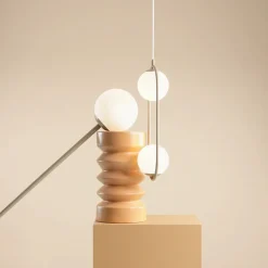 Best Dekoracyjna, pionowa lampa wisząca do jadalni 1086H17 z serii RIVA Żyrandole Nowoczesne