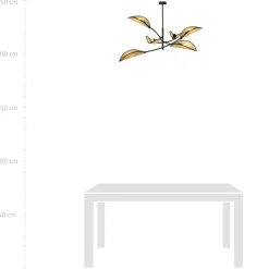 Outlet Dekoracyjna, rozłożysta lampa w stylu rustykalnym 1108/6 LOTUS | Kaja Żyrandole Nowoczesne
