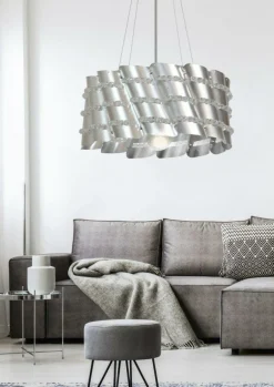 Sklep Kaja Dekoracyjna, srebrna lampa wisząca 31-40633 SMILE | Kaja Oświetlenie