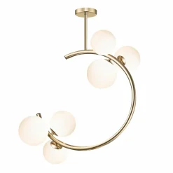 Store Dekoracyjna, złota lampa sufitowa C0454-06Q-F7AA MOLECULE | Kaja Żyrandole Nowoczesne