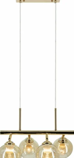 Cheap Dekoracyjna, złota lampa wisząca nad stół 2208/4 TR PIRAN | Kaja Żyrandole Nowoczesne