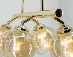 Cheap Dekoracyjna, złota lampa wisząca nad stół 2208/4 TR PIRAN | Kaja Żyrandole Nowoczesne