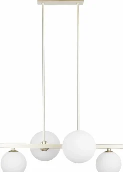 Store Dekoracyjna, złota lampa wisząca do jadalni 34-73426 z serii KAMA Żyrandole Nowoczesne