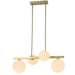 Store Dekoracyjna, złota lampa wisząca do jadalni 34-73426 z serii KAMA Żyrandole Nowoczesne