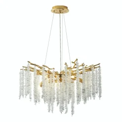 Flash Sale Dekoracyjna, złota lampa wisząca do salonu MD3720-1-EGN DIJON | Kaja Żyrandole Nowoczesne