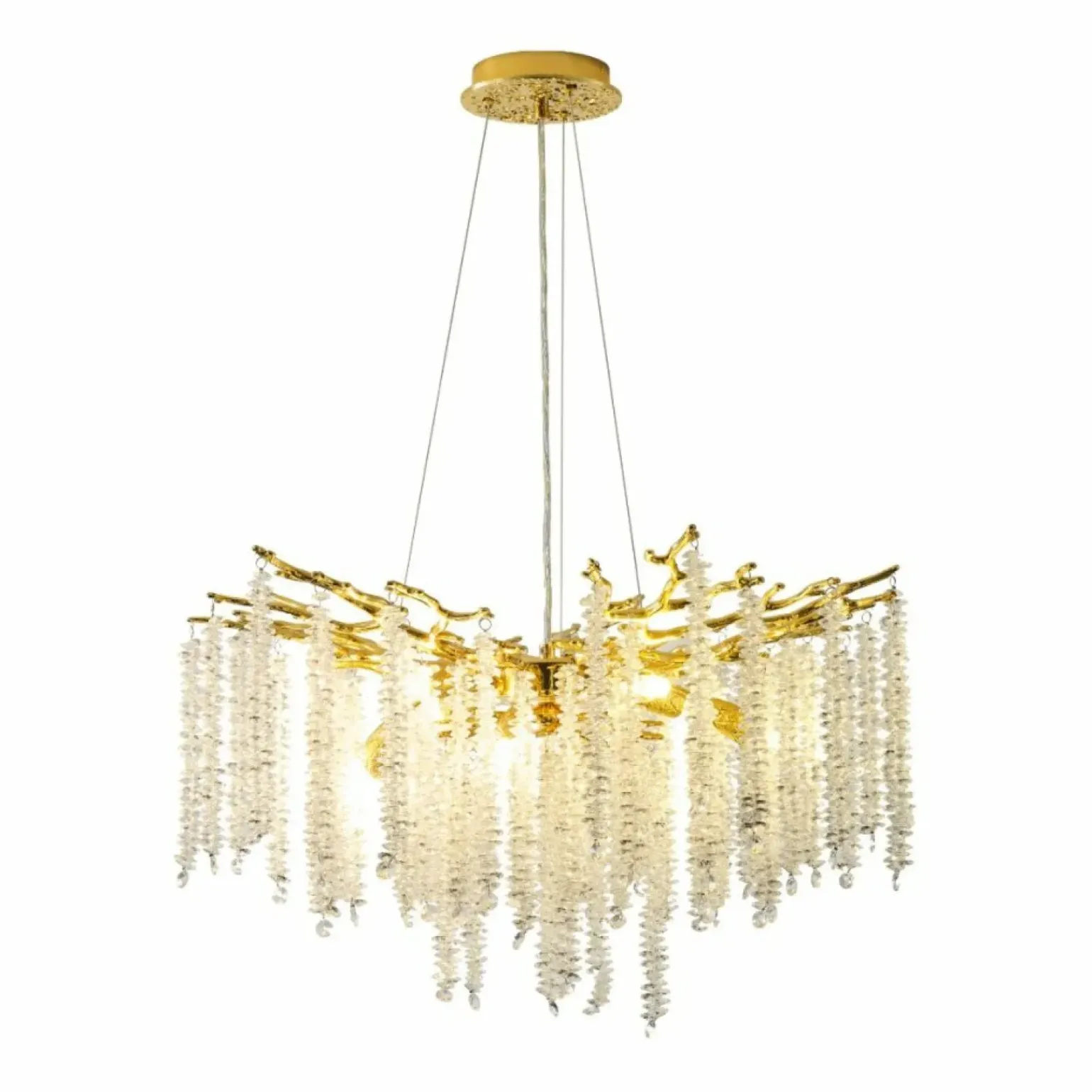 Flash Sale Dekoracyjna, złota lampa wisząca do salonu MD3720-1-EGN DIJON | Kaja Żyrandole Nowoczesne