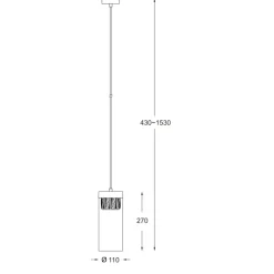 Shop Dekoracyjna, złota tuba wisząca P0389-01D-F7AC GEM| Kaja Oświetlenie Żyrandole Nowoczesne