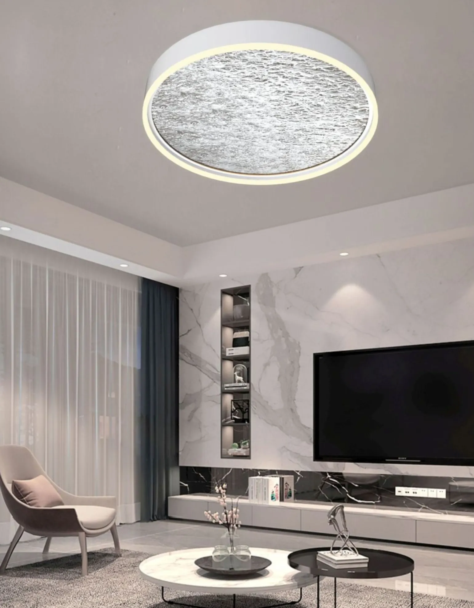 Sklep Kaja Dekoracyjny, biało- plafon LED WF 9002-103L BORDEAUX | Kaja