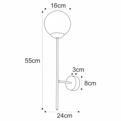 Sklep Kaja Dekoracyjny czarny kinkiet do modnego wnętrza K-4926 | Kaja
