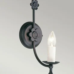 Sklep Kaja Dekoracyjny kinkiet ścienny, świecznik BY1-BLACK z serii BELFRY