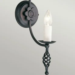Sklep Kaja Dekoracyjny kinkiet ścienny, świecznik BY1-BLACK z serii BELFRY