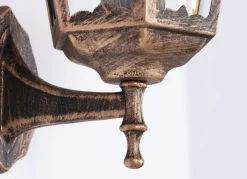 Sklep Kaja Dekoracyjny kinkiet elewacyjny K-5006A UP CZ/ZŁ LOZANA | Kaja