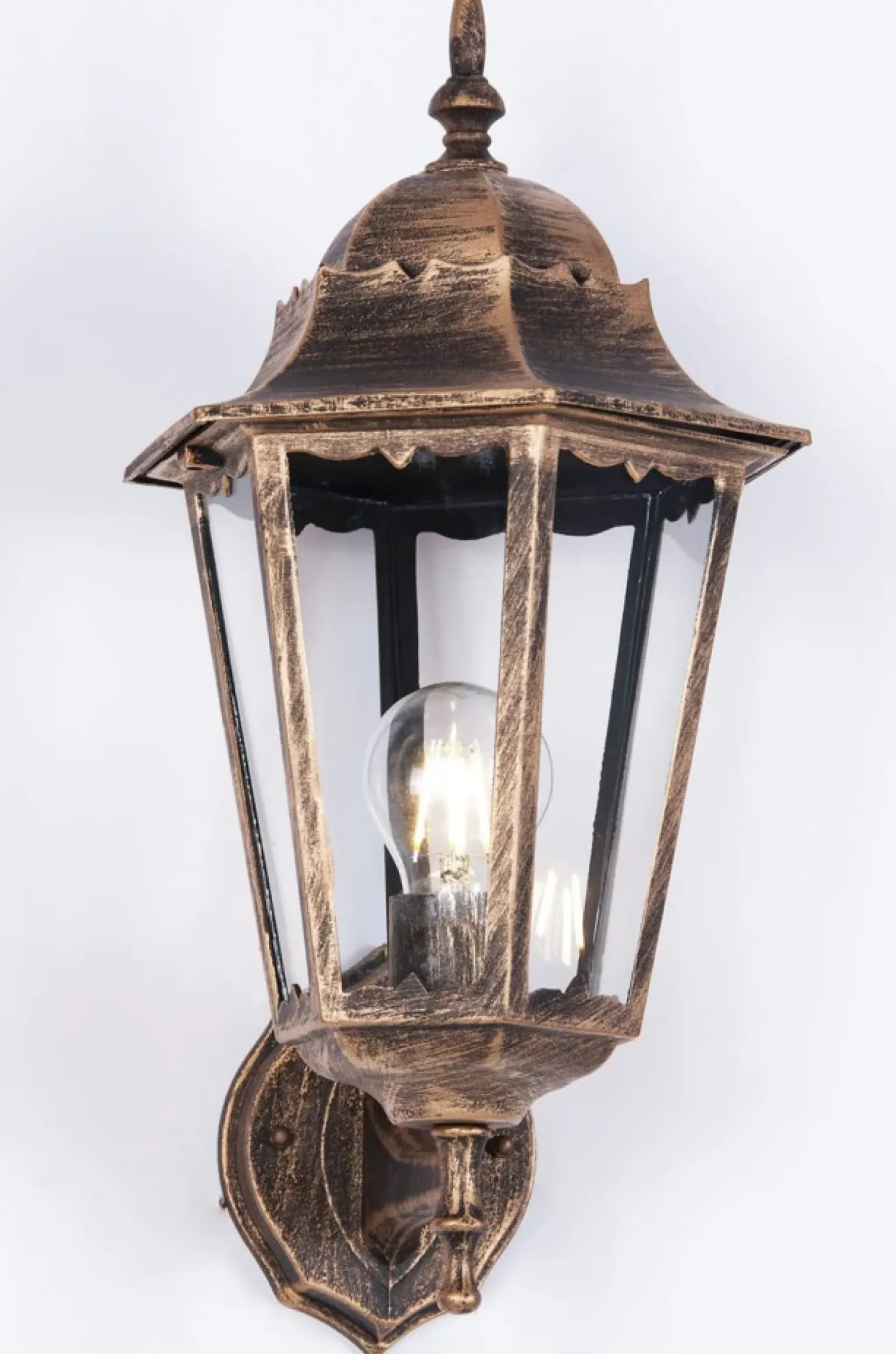 Sklep Kaja Dekoracyjny kinkiet elewacyjny K-5006A UP CZ/ZŁ LOZANA | Kaja