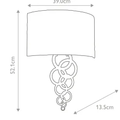Sklep Kaja Dekoracyjny kinkiet z abażurem CURTIS-LARGE-AB z serii CURTIS