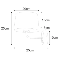 Sklep Kaja Dekoracyjny kinkiet z czarno-złotym abażurem K-4356 | Kaja Oświetlenie