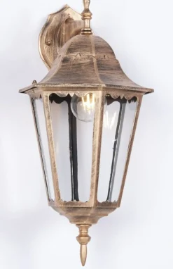 Sklep Kaja Dekoracyjny kinkiet zewnętrzny K-5006A DOWN CZ/ZŁ LOZANA | Kaja