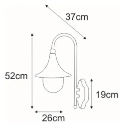 Sklep Kaja Dekoracyjny kinkiet zewnętrzny K-8125 CZ/ZŁ BOSTON | Kaja Oświetlenie