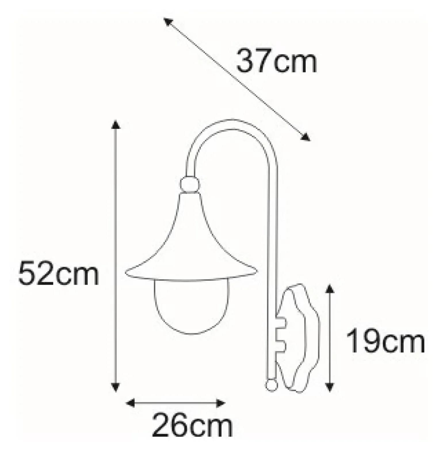 Sklep Kaja Dekoracyjny kinkiet zewnętrzny K-8125 CZ/ZŁ BOSTON | Kaja Oświetlenie