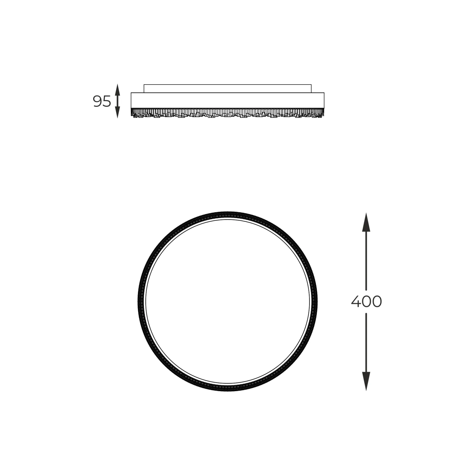 Sklep Kaja Dekoracyjny plafon LED z kryształkami FM2304400R-MB REGI | Kaja