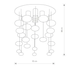 Fashion Dekoracyjny plafon z wiszącymi elementami 5428 SALVA | Kaja Żyrandole Nowoczesne