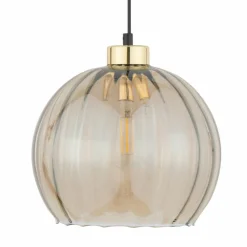 Cheap Dekoracyjny, pojedynczy zwis z miodowym kloszem TK 4636 z serii DEVI Żyrandole Nowoczesne