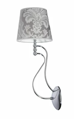 Sklep Kaja Dekoracyjny, srebrny kinkiet z abażurem JUP 1290 VENUS | Kaja